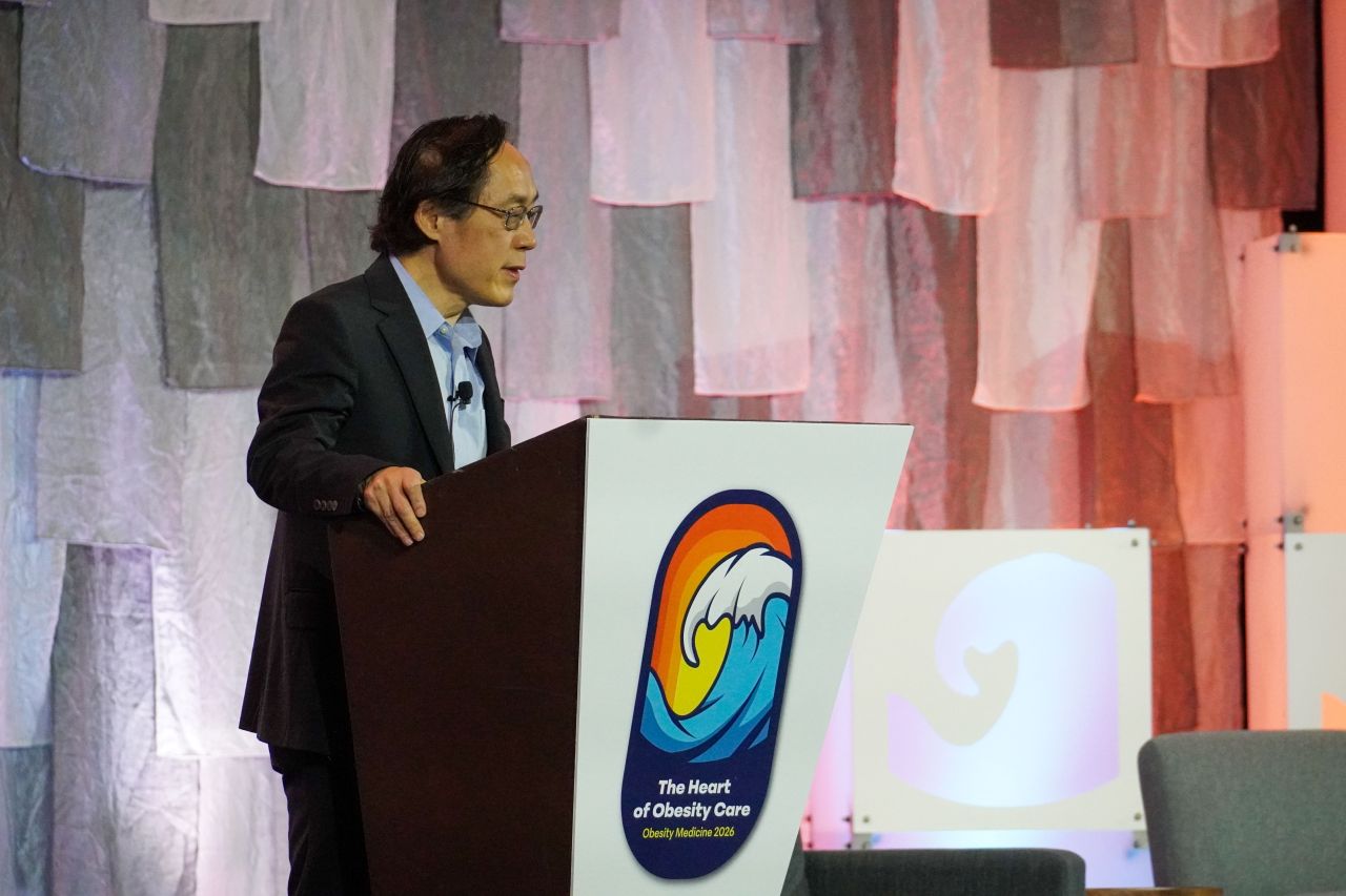 Frank Hu, MD, PhD delivering the Nutrition Revolution keynote at Obesity Medicine 2026
